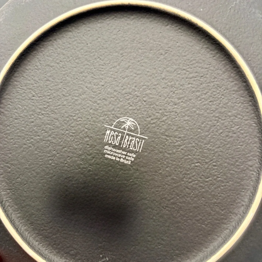 Mesa Brasil Halloween Gothic Haunted Castle Black Matte Salad Plates Set of 4